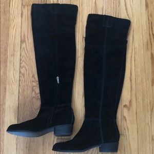 Sam Edelman black over the knee suede boots